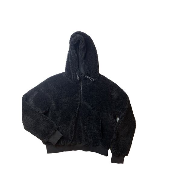 Lululemon Textured Fleece 1/2 Zip Black Hoodie Women’s Size 12 - Picture 1 of 9